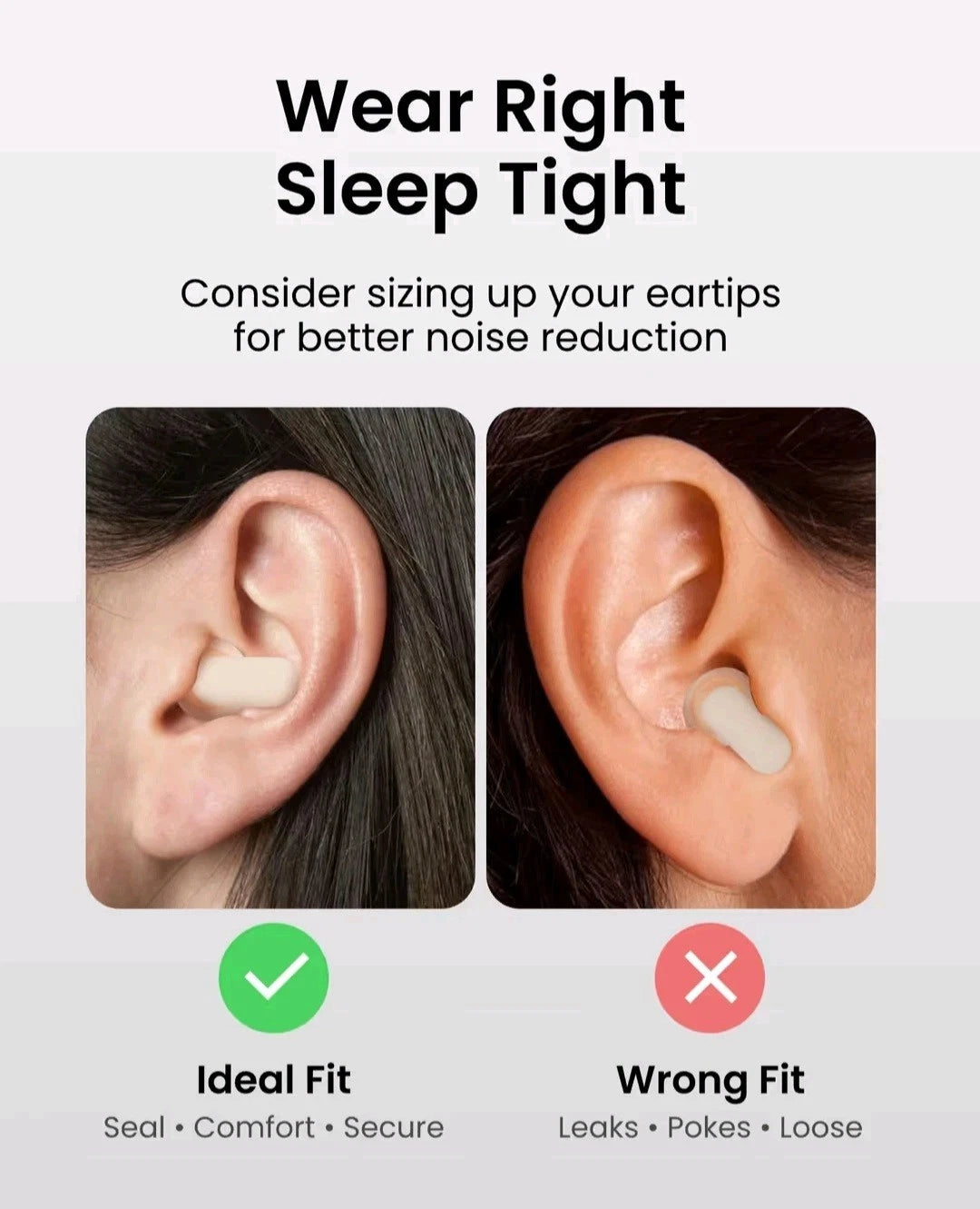 QubitPulse Dream Earplugs Noise Reduction 30decibels