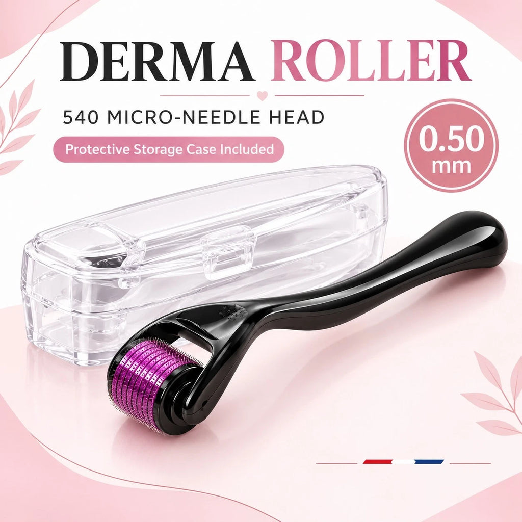Share DERMA SKIN ROLLER 540 TITANIUM MICRO NEEDLE ANTI AGEING HAIR (ONLY 0.5M)