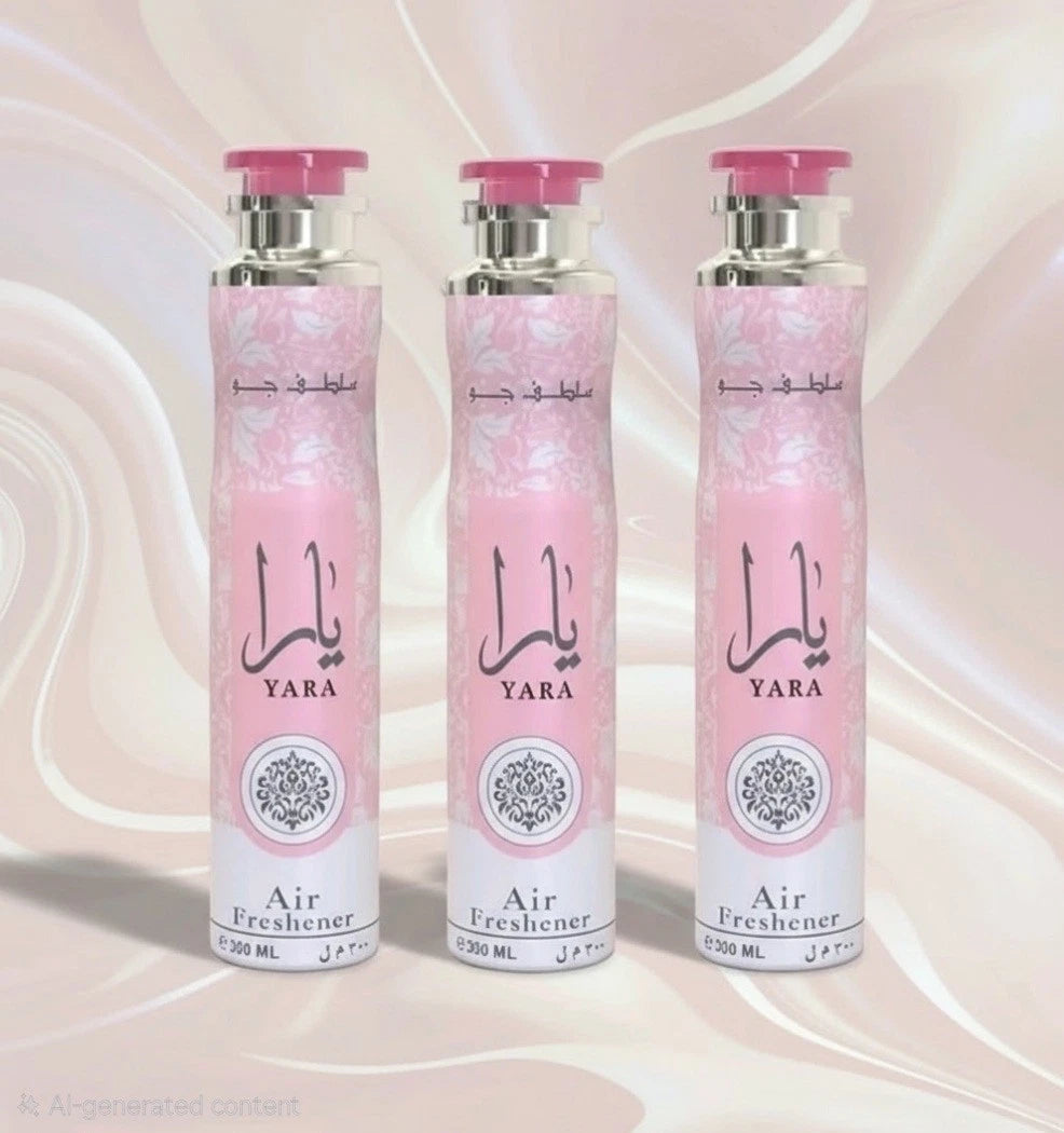 Yara Air Freshener Spray by Lattafa | Pack of 3 | 300ml