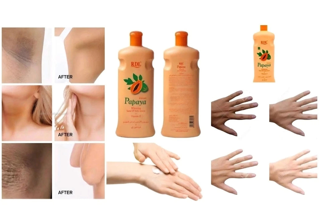 Papaya Extract Hand and Body Whitening Lotion Enriched with Vitamin E 600ml